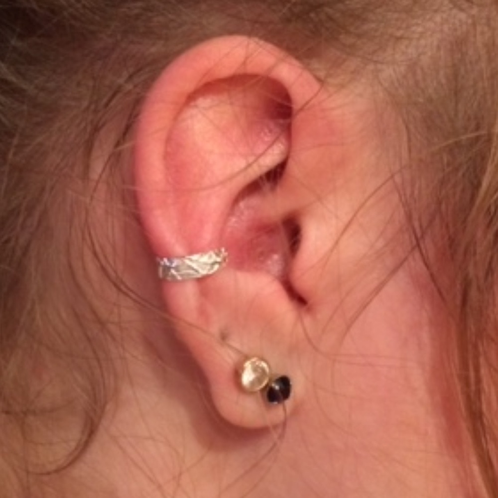 Sterling Silver Patterned Ear Cuff
